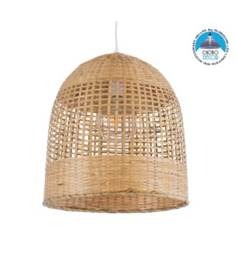 GLOBOSTAR® BORA-BORA 01735 Boho Κρεμαστό Φωτιστικό Οροφής με Ντουί 1 x E27 AC 220-240V IP20 - Μπεζ - Μ42 x Π42 x Υ44cm